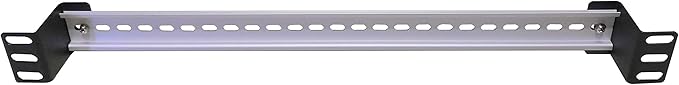 DIN Rail Mounting Bracket | Rack Mount DIN Rail Kit Rack Ears DIN Rail Slotted Aluminum Alloy Oxidation Length 17 Inch Width 35mm Height 7.5mm