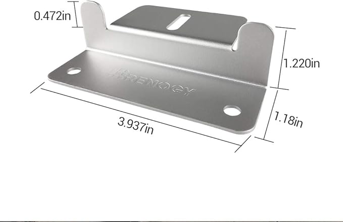 Renogy Solar Panel Mounting Z Brackets Lightweight Aluminum Corrosion-Free Construction for RVs, Trailers, Boats, Yachts, Wall and Other Off Gird Roof Installation, one set of 4 Units,Gray