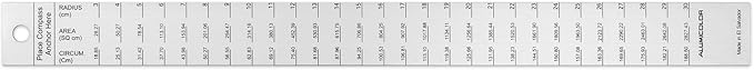 Alumicolor Aluminum Compass 12 inch Ruler Kit Tools for Geometry, Engineering, Drawing and Architecture