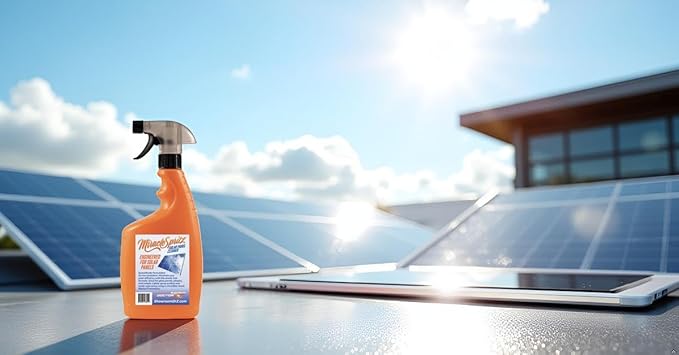 Solar Panel Cleaner - 32oz High-Efficiency Formula, Streak-Free, Protective Finish, Easy-to-Use, Cleans at Least 1900 ft