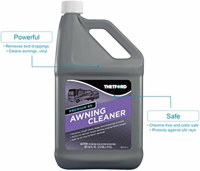Premium RV Awning Cleaner for RV or Home Awnings 64 oz - Thetford 96017