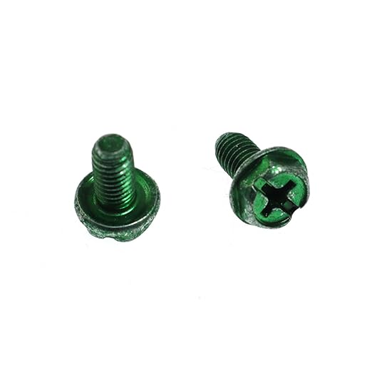 Maxmoral Electrical Box Ground Screws 10-32 x 3/8 in. Hex Head Screw Assortment Slotted Washer Head for Electrical Junction Boxes Metal Outlets Switch Boxes Green