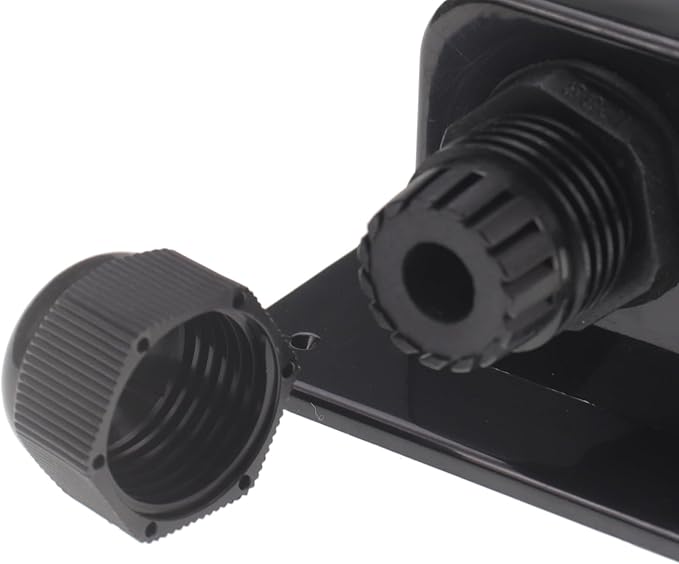 ZOOKOTO IP68 Waterproof Solar Cable Entry Gland by Restmo, Weather Resistant Single Cable Entry Housing for Solar Panels of RV, Caravan, Marine, Boat, Cabin, Black