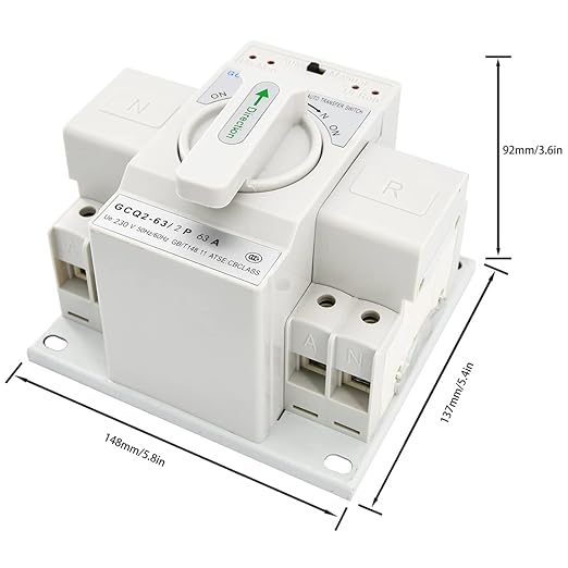 Home/Industry 63A 220V 2P Dual Power Automatic Transfer Switch,Toggle Switch,Solar Changeover Switch
