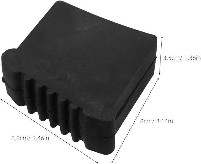 2 Pack Ladder Feet Pads Non Slip Rubber Replacement Covers for Step Ladder Feet Cushion Floor Protectors Anti Skid Stabilizer Pads for Indoor Outdoor Use