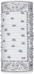 BUFF CoolNet UV Neck Gaiter, UPF 50 Sun Protection, Breathable, Versatile, Quick Dry Face Mask, White & Grey, Adult Size
