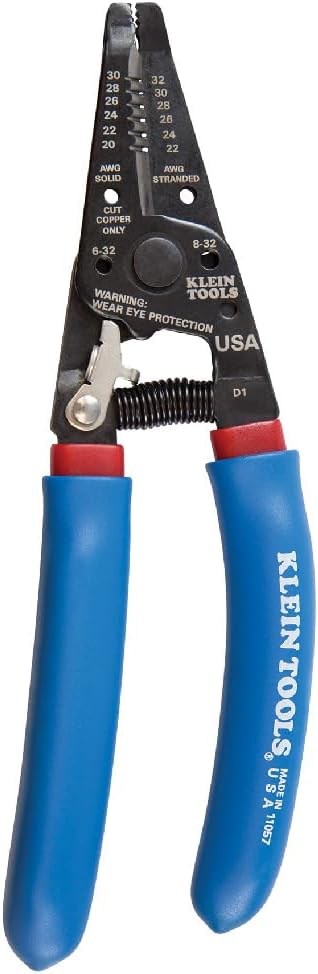 Klein Tools 11057 Wire Cutter/Stripper, Made in USA, Heavy Duty Cutter for 20-30 AWG Solid and 22-32 AWG Stranded Wire