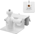 Anbte 1PCS Adjustable Gutter Mount for Ring Solar Panels & Security Cameras, Aluminum Solar Bracket with Standard 1/4 inch-20 Threaded Bracket, Weatherproof, Outdoor Wall Mounting Accessories, White