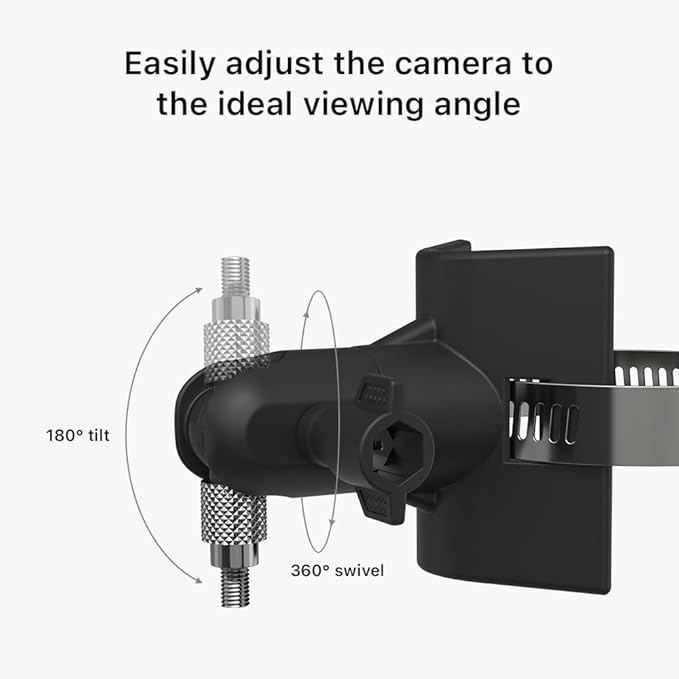 Holicfun No-Drill Outdoor Security Camera Pole Mount, Universally Compatible with Ring, Blink, Eufy, Wyze, Arlo, Google Nest, Simplisafe Cameras, and More - White