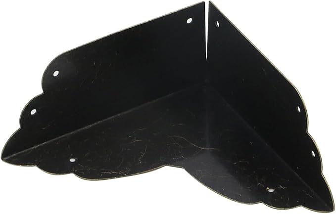Mcredy Corner Protectors for Furniture,4 Pack Table Corner Protectors Metal Bronze Box Corners Decorative 2.8x2.8x1.2(LxWxH),Side Length 2.8"