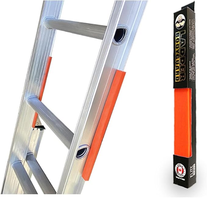 LADDER BODYGUARD Ladder Rail Covers for Gutters & Roof, Non-Marring Surface Protector, Helps Reduce Scratches & Dents | Extension & Multi-Position Ladder Accessory | Fits 1” Wide Offset “T”