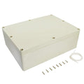 LeMotech Waterproof Dustproof IP65 ABS Plastic Junction Box Universal Electric Project Enclosure Pale Gray 12.6 x 9.45 x 4.33 inch (320 x 240 x 110 mm)
