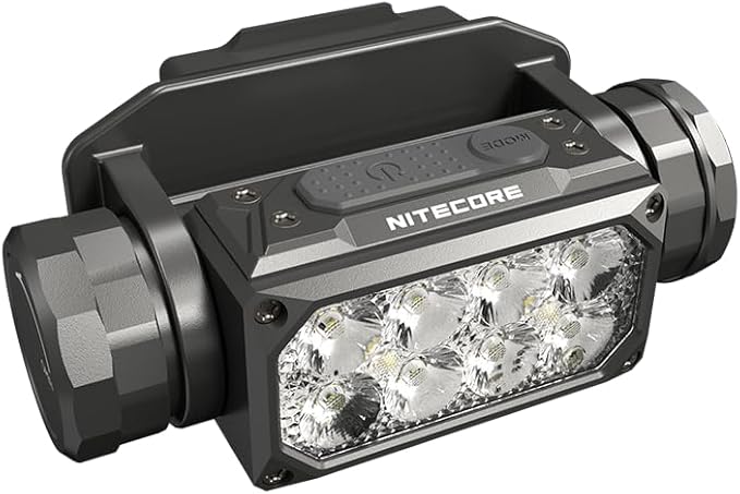 Nitecore HC65M UHE 2000 Lumen Tactical Helmet Light Headlamp, NVG Mountable USB-C Rechargeable with Red and White Lights