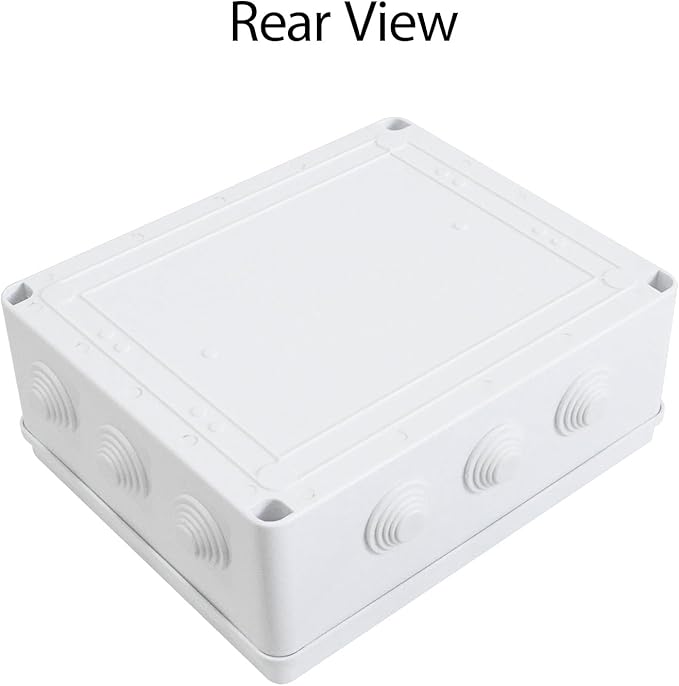 LeMotech ABS Plastic Dustproof Waterproof IP65 Junction Box Universal Electrical Project Enclosure White 11.8 x 9.8 x 4.7 inch (300 x 250 x 120 mm)
