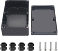 Project Box ABS Black Electrical Boxes IP67 Outdoor Waterproof box Electronic Junction Box Power Enclosure with Cable Glands for DIY Project 9.1 x 5.9 x 3.4 inch (230x150x87mm)