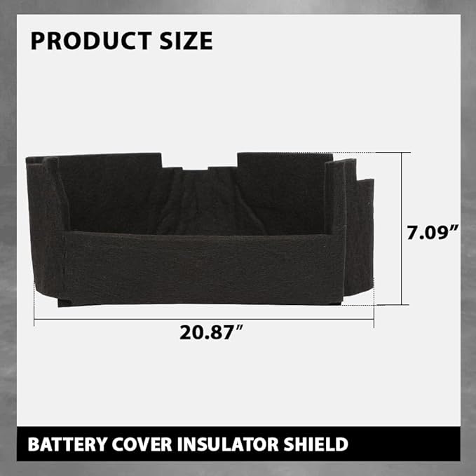 G-PLUS Battery Cover Insulator Shield Compatible with Dodge Ram 1500 2013-2024 Black Battery Shield 5033397AE