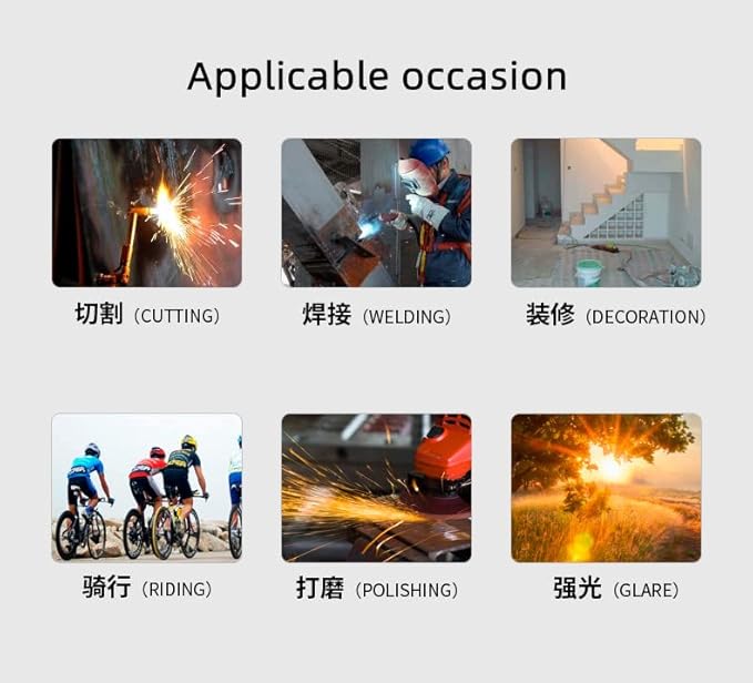 IR 5.0 Welding Safety Glasses, Anti Fog Lens Safety Eyewear Goggles, Adjustable Frames, Scratch-Resistant, Torch Brazing Welding Cutting Soldering Goggles, Helmet, Mask, UV Protection
