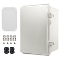 Outdoor Waterproof Electrical Box Junction Box Weatherproof IP67 ABS Plastic Enclosure Switch Router Project Box Electronics Enclosure with Mounting Plate Wall Bracket Grey 11.8"x7.9"x6.7"