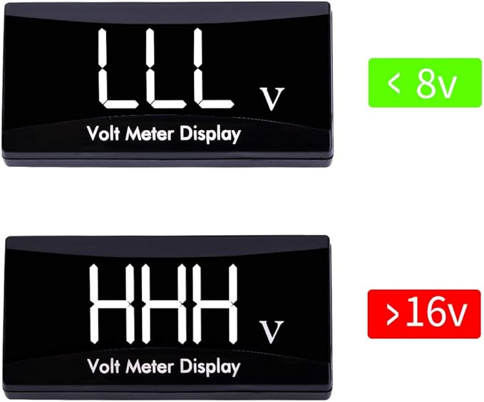 DC 12V Car Digital Voltmeter Gauge - AIMILAR LED Display Voltage Volt Meter for Car Motorcycle (White)
