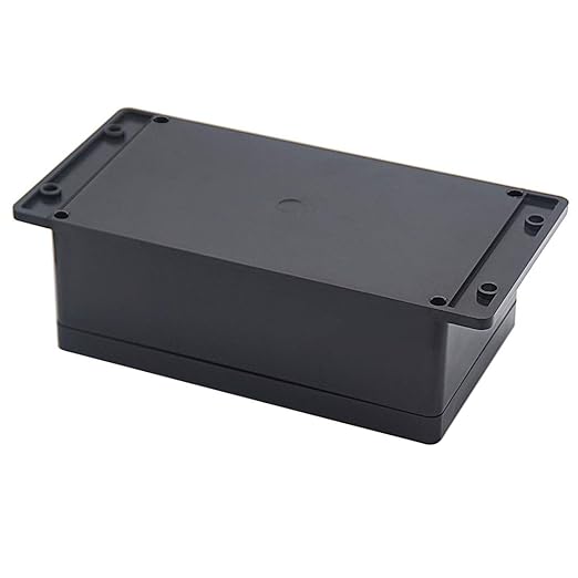 Zulkit Junction Box ABS Plastic Dustproof Waterproof IP65 Universal Electrical Boxes Project Enclosure with Fixed Ear Black 7.87 x 4.72 x 2.95 Inch (200 x 120 x 75 mm)(Pack of 2)