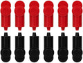 MGI SpeedWare 1/2" Diameter Boot Covers for Battery Power Junction Blocks, Fits 1/4" Stud and Nut, Made in the USA, 5 x Red + Black Pairs (18-10ga)