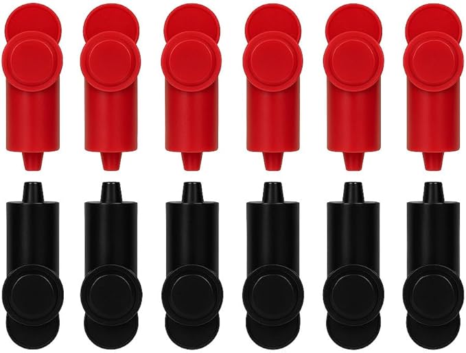 MGI SpeedWare 1/2" Diameter Boot Covers for Battery Power Junction Blocks, Fits 1/4" Stud and Nut, Made in the USA, 5 x Red + Black Pairs (18-10ga)