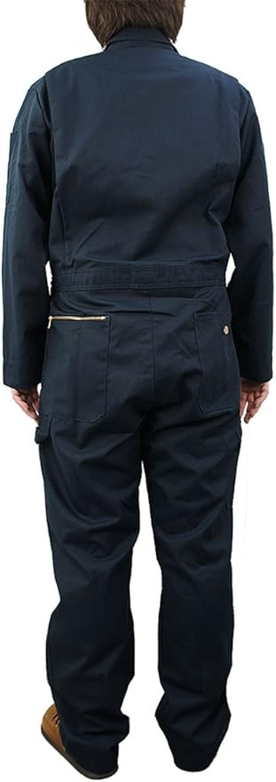 Dickies Men’s Deluxe Long Sleeve Coveralls – 7.5 oz Twill Mechanic Jumpsuit with Zipper Front Industrial Uniform Fit