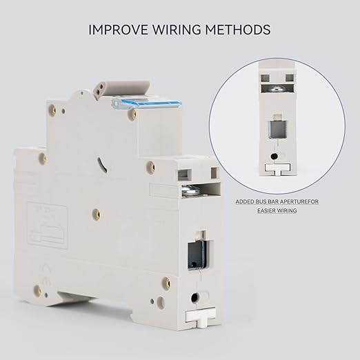 MOLLOM DC 1 Pole Miniature Circuit Breaker, 250V 50Amp, C50 Scene Visualization Custom MCB Thermal Magnetic Trip, 6KA Breaking Capacity DC Disconnect Switch for Solar PV System
