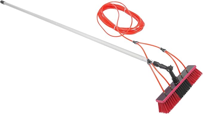 26 Ft Water Fed Pole Kit, Extendable Solar Panel Cleaning Brush & Pole Water Fed Pole Kit, 3 in 1 Window Cleaning Washing Equipment Tool for Caravan Solar Panel Deck