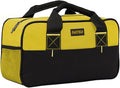 FASTECH 14 Inch Zipper Tool Bag, Small Wide Mouth Tool Tote Bag, Waterproof Tool Organizer Tote, Soft Handle Carrying Toolbag For Various Tools (Yellow)