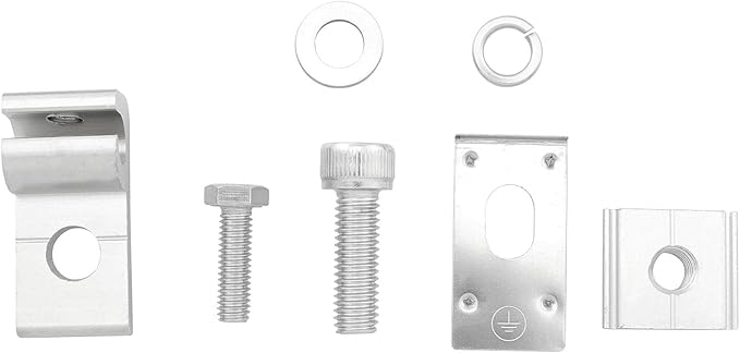 TAODAN Ground Lug Cable Clamp 4PCS Solar Panel Bolt-On Coupling Earthing Conductor Buried Connectors for Photovoltaic Roof Bracket and Ground Bracket Aluminum Rail, Grounding Clip