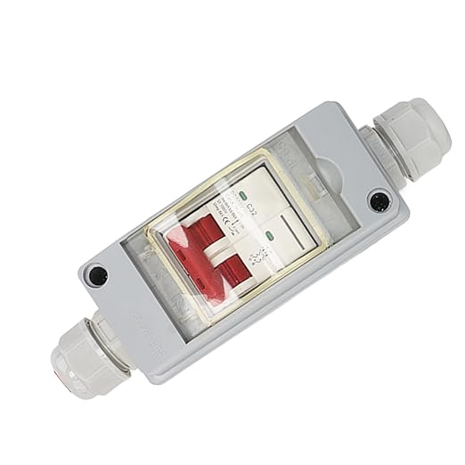Solar Panel Disconnect Switch 32A DC Circuit Breaker MCB IP65 Waterproof Distribution Box for PV System Outdoor Protection(Without Cable)