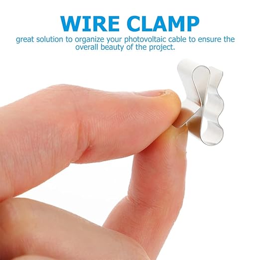 60pcs 301 Cord Wiring for Stainless Application Double- Clips Steel Silver Clamps Holder Clip Tie Suitable Double-Wire Trailer Boat Mm Panel Frame Auto Management Electrical