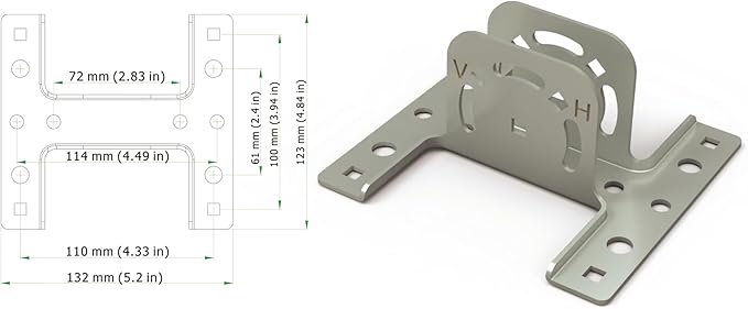 Universal Adjustable Antenna Mount Pole(OD 1", Length 16 1/2"), Pole Mounting Bracket for Wall Eave Roof, Compatible with Antenna, Weather Station and WiFi Extender, with U-Bolt Kit