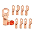 4/0 AWG 5/16" Stud (10 pcs.), Heavy Duty Battery Ring Terminal 4/0 Gauge Wire Connectors 4/0 AWG Battery Cable lugs 5/16 Copper Wire Lugs