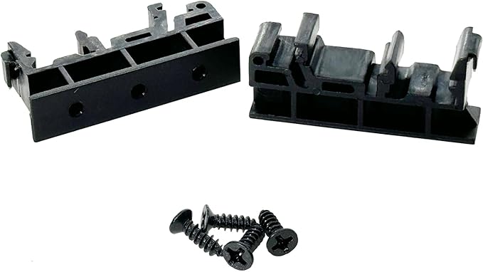50Sets C45 DIN Rail PCB Mounting Black Bracket Holder Carrier Clips for Width 35mm or 15mm Din Rail