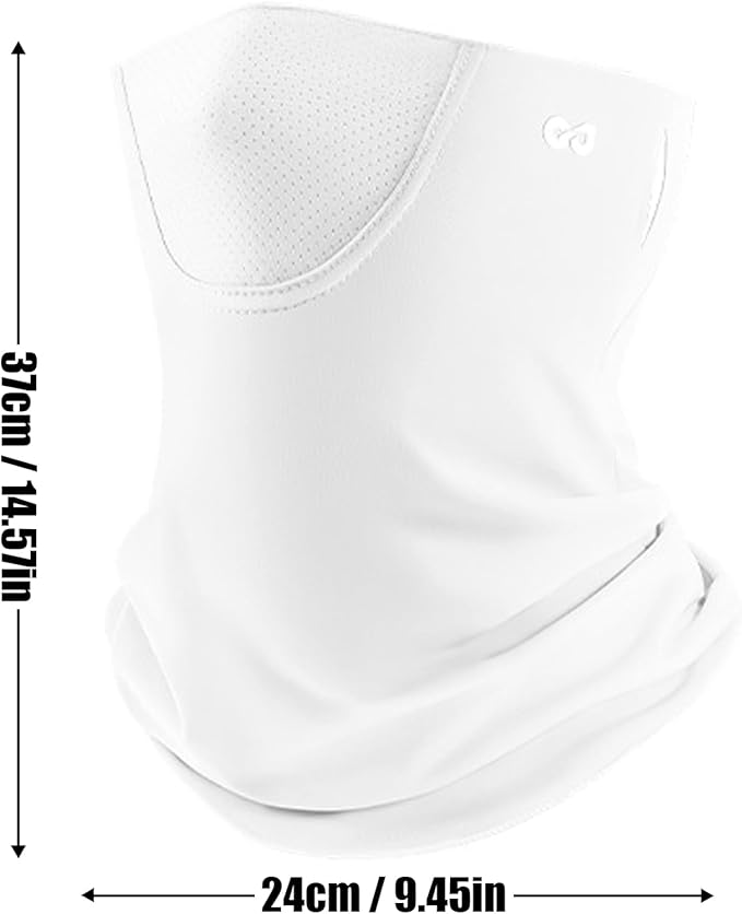 UPF 50+ Breathable Cooling Face Cover Sun UV Protection Earloop Neck Gaiter Scarf for Golf, Hiking, Fishing & Outdoors