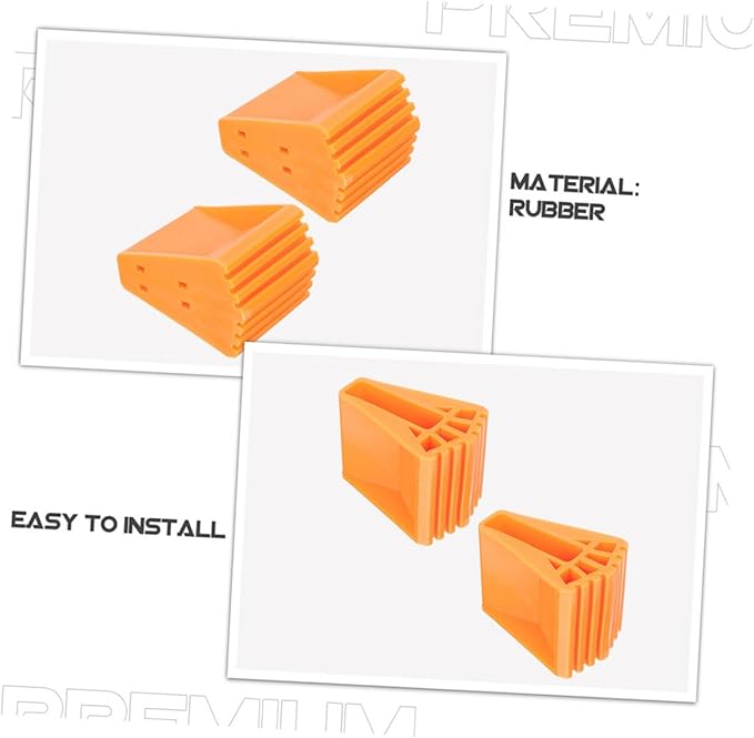 Angoily 8Pcs Non Slip Rubber Ladder Feet Covers Durable Slip Pads for Ladder Legs Easy Tool Installation Enhanced Stability Smooth Surfaces for Safety Protection