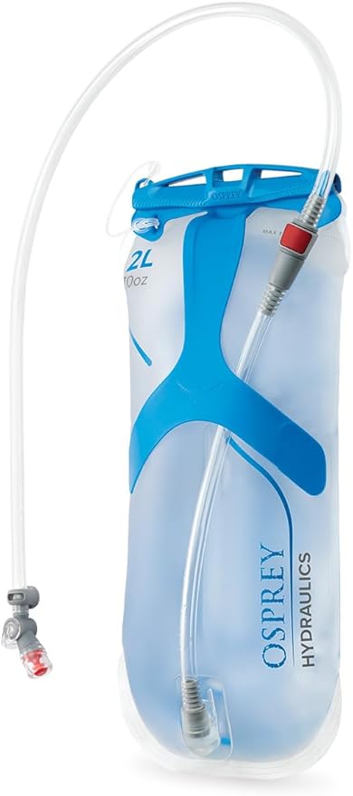 Osprey Hydraulics Backpack Water Reservoir with Bite Valve - BPA-Free, Leakproof Hydration Bladder with QuickConnect and Slide-Seal - Compatible with Most Hiking and Biking Packs, Clear