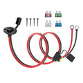 3.3FT 10AWG SAE Power Socket Sidewall Port to O Ring Connecters Extension Cord Cable with 10A 15A 20A 25A 30A Fuse Compatible with Solar Generator Battery Charger,for Solar Accessories