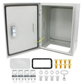 16 * 12 * 8 Inch Outdoor Electrical Junction Box,Electrical Waterproof Box with Lock,Waterproof & Dustproof Metal Box(400 * 300 * 200)