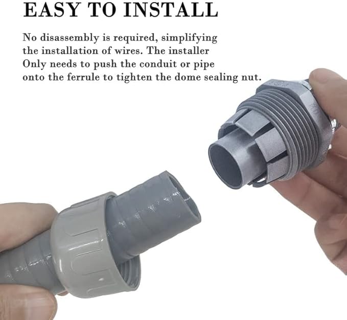 Liquid-Tight Conduit - 1/2inch 75 Foot Flexible Non Metallic Liquid Tight Electrical Conduit Kit, With 6 Straight and 5 90-Degree Conduit Connector Fittings.1/2" Dia