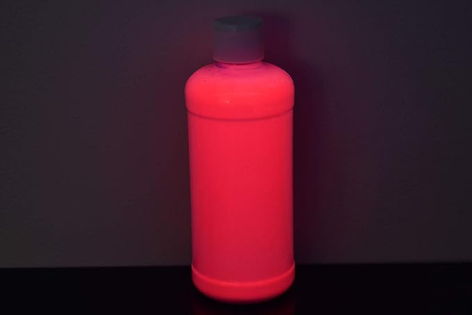 DirectGlow 16oz UV Blacklight Reactive Fluorescent Acrylic Paints (Pink)