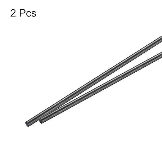 MECCANIXITY Carbon Fiber Rod, 4.5mm x 150mm Carbon Rod Bar for RC Airplane DIY Craft Kite Wing Tube Quadcopter Arm Repair Pack of 2