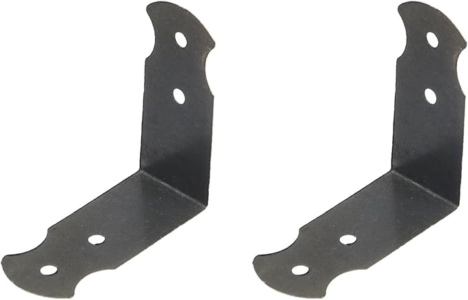Geesatis 1.6" X 0.7" Right Angle Decorative Corner Protector Box Edge Cover Bracket, with Mounting Screws, Iron, Bronze,Set of 50