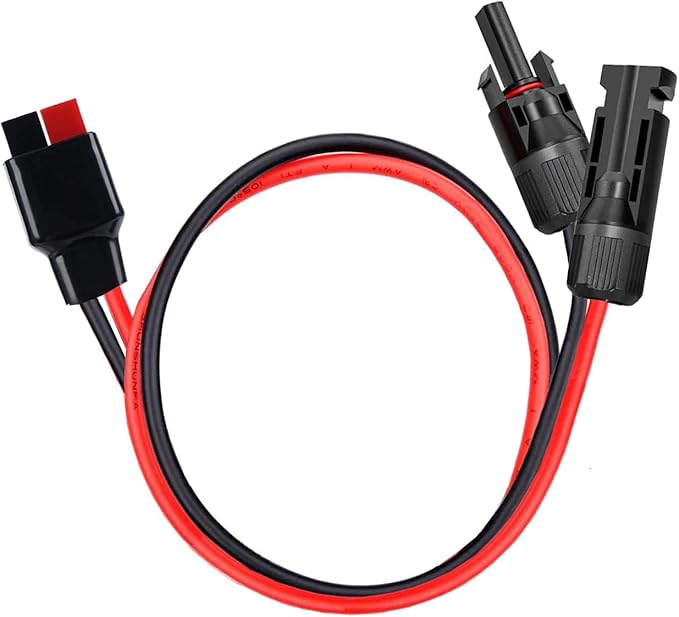 10AWG Solar Panel Cable Connector Kit,Anderson Connector,Anderson Adapter Power Pole Port,Male and Female Solar Extension Cable Connector Kits for Portable Solar Generator Power Station(2Ft)