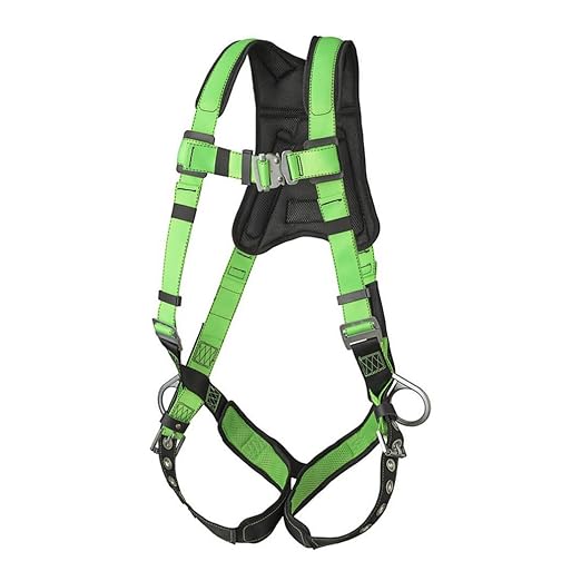 PeakWorks PeakPro Series Safety Harness - Full Body Safety Harness - CSA & ANSI Compliant Fall Protection - 310 lbs Capacity - Universal Size (Multiple Classes & Leg Buckle Types)