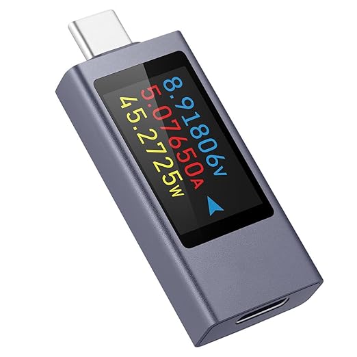 Diymore USB C Power Meter Testers,USB C Tester Power Tester Color Screen,Multimeter Tester,Three Screens Switch to Display Current,Voltage,CPU Temperature,Voltage Meter,DC4-30V/0-12A
