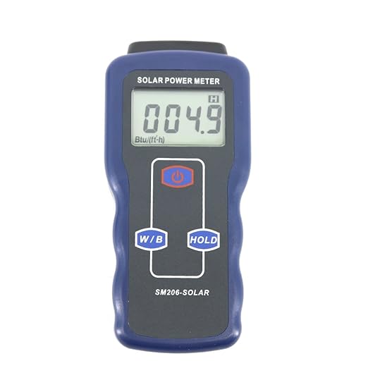 SM206 Digital Solar Power Meter with LCD Display Glass Light Intensity Solar Radiation Tester