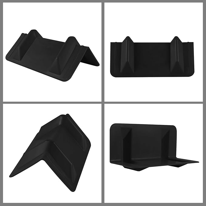 24 Pack Flatbed Edge Corner Protector for Cargo Shipping, Plastic Ratchet Strap Protectors for Tie Downs, Corner Guards for Straps Black